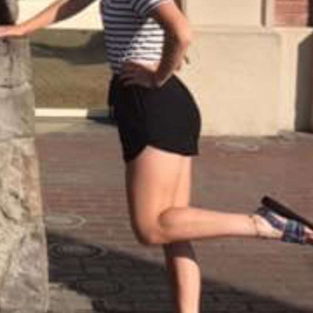 Black Cotton Shorts